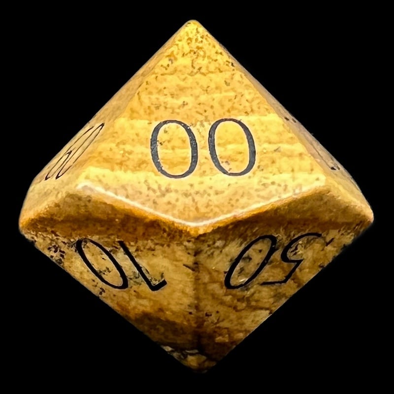 TDSO Gemstone Jasper Picture & Black Percentile Dice