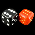 TDSO Gemstone Jasper Red & Gold 15mm Rounded D6 Spot Dice