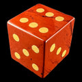 TDSO Gemstone Jasper Red & Gold D6 Spot Dice