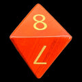 TDSO Gemstone Jasper Red & Gold D8 Dice