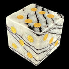TDSO Gemstone Jasper Spiderweb & Gold D6 Spot Dice