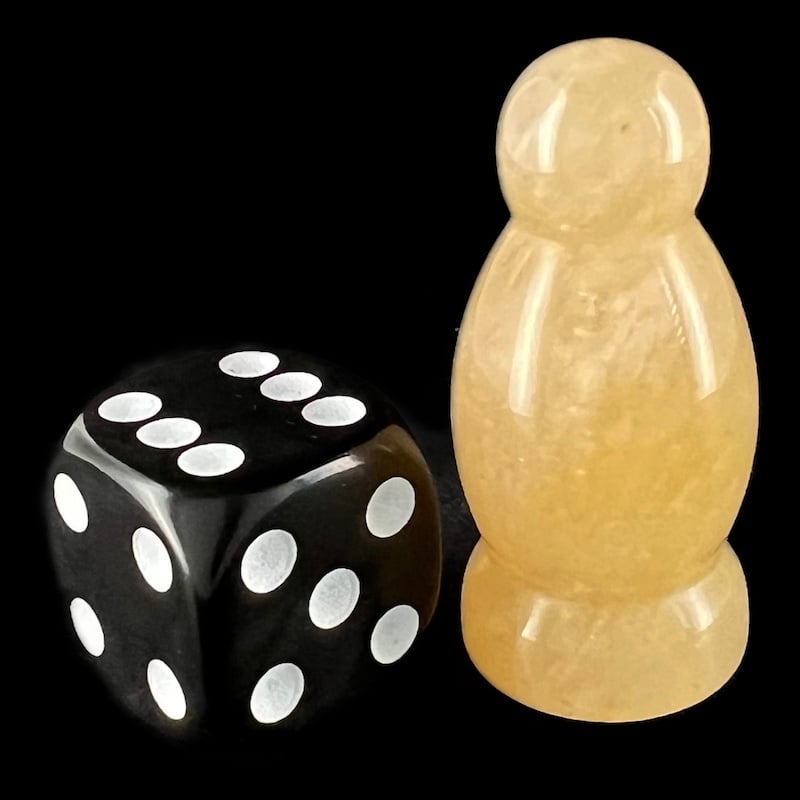 TDSO Gemstone Jade Yellow Pawn 34mm