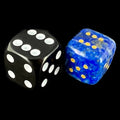 TDSO Gemstone Lapis Lazuli & Gold 15mm Rounded D6 Spot Dice