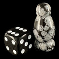 TDSO Gemstone Obsidian Snow Pawn 34mm