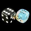 TDSO Gemstone Opalite 15mm Rounded D6 Spot Dice