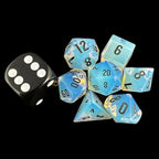 TDSO Gemstone Opalite & Black MINI 7 Dice Polyset