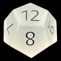 TDSO Gemstone Quartz Phantom & Black D12 Dice
