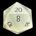 TDSO Gemstone Quartz Phantom & Black D20 Dice