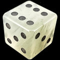 TDSO Gemstone Quartz Phantom & Black D6 Spot Dice