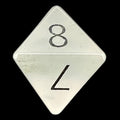 TDSO Gemstone Quartz Phantom & Black D8 Dice