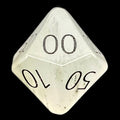 TDSO Gemstone Quartz Phantom & Black Percentile Dice