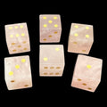 TDSO Gemstone Quartz Rose & Gold 6 x D6 Spot Dice Set in Padded Case