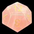 TDSO Gemstone Quartz Rose & Gold D12 Dice