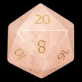 TDSO Gemstone Quartz Rose & Gold D20 Dice