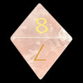 TDSO Gemstone Quartz Rose & Gold D8 Dice