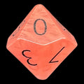 TDSO Gemstone Quartz Strawberry & Black D10 Dice