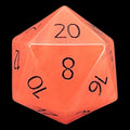 TDSO Gemstone Quartz Strawberry & Black D20 Dice