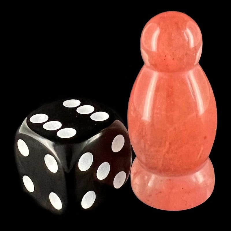 TDSO Gemstone Quartz Strawberry Pawn 34mm