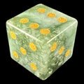TDSO Gemstone Serpentine & Gold D6 Spot Dice LIMITED PRODUCTION