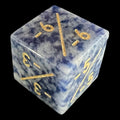 TDSO Gemstone Sodalite Light & Gold Negative Counter D6 Dice