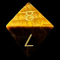 TDSO Gemstone Tiger Eye Gold & Gold D8 Dice