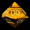 TDSO Gemstone Tiger Eye Gold & Gold Percentile Dice