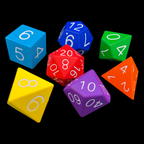 TDSO Foam Rainbow GIGANTIC 100mm 7 Dice Polyset