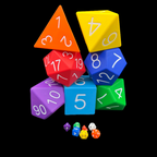 TDSO Foam Rainbow GIGANTIC 100mm 7 Dice Polyset