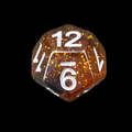 TDSO Glitter Amber D12 Dice