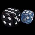 TDSO Glitter Blue 12mm D6 Spot Dice