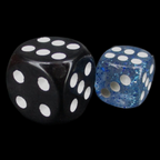 TDSO Glitter Dark Blue 36 x D6 Spot Dice Set
