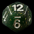 HALF PRICE CLEARANCE TDSO Glitter Dark Green D12 Dice