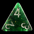 HALF PRICE CLEARANCE TDSO Glitter Dark Green D4 Dice