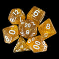 TDSO Glitter Gold & White 7 Dice Polyset