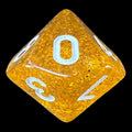 TDSO Glitter Gold & White D10 Dice