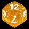 TDSO Glitter Gold & White D12 Dice