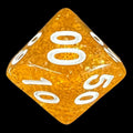 TDSO Glitter Gold & White Percentile Dice