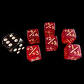 TDSO Glitter Red & Gold Positive Counter 12mm 6 x D6 Dice Set