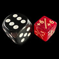 TDSO Glitter Red & Gold Positive Counter 12mm D6 Dice