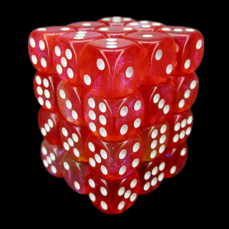 TDSO Glitter Volcano 36 x D6 Spot Dice Set LTD EDITION