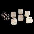 TDSO Glitter White & Gold Negative Counter 12mm 6 x D6 Dice Set