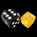 TDSO Glitter Yellow & White Negative Counter 12mm D6 Dice