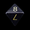 TDSO Gemstone Goldstone Blue & Gold D8 Dice