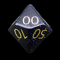 TDSO Gemstone Goldstone Blue & Gold Percentile Dice