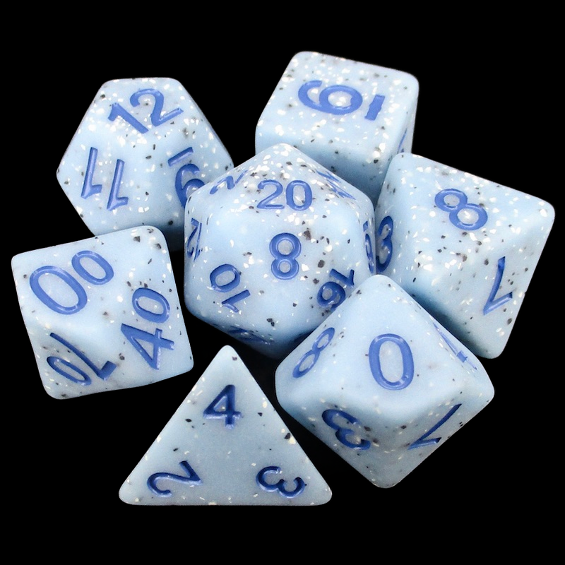 TDSO Granite Speckled Blue 7 Dice Polyset