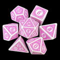 TDSO Holy Flame White & Purple 7 Dice Polyset