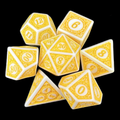 TDSO Holy Flame White & Gold 7 Dice Polyset