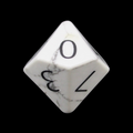 TDSO Gemstone Howlite White & Black D10 Dice