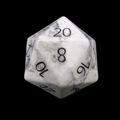 TDSO Gemstone Howlite White & Black D20 Dice