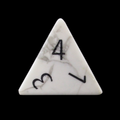TDSO Gemstone Howlite White & Black D4 Dice
